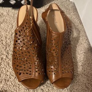 Limelight Tan Cutout Sandals